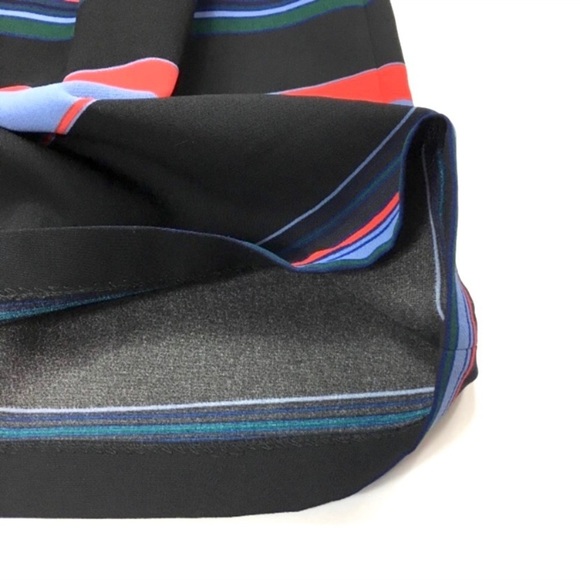 ZARA Stripe Academia Flowy Flare Midi Skirt in Blue Size XS - Picture 8 of 8